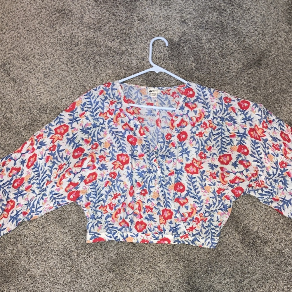Billabong Safe Bet Surplice Blouse - Picture 11 of 13
